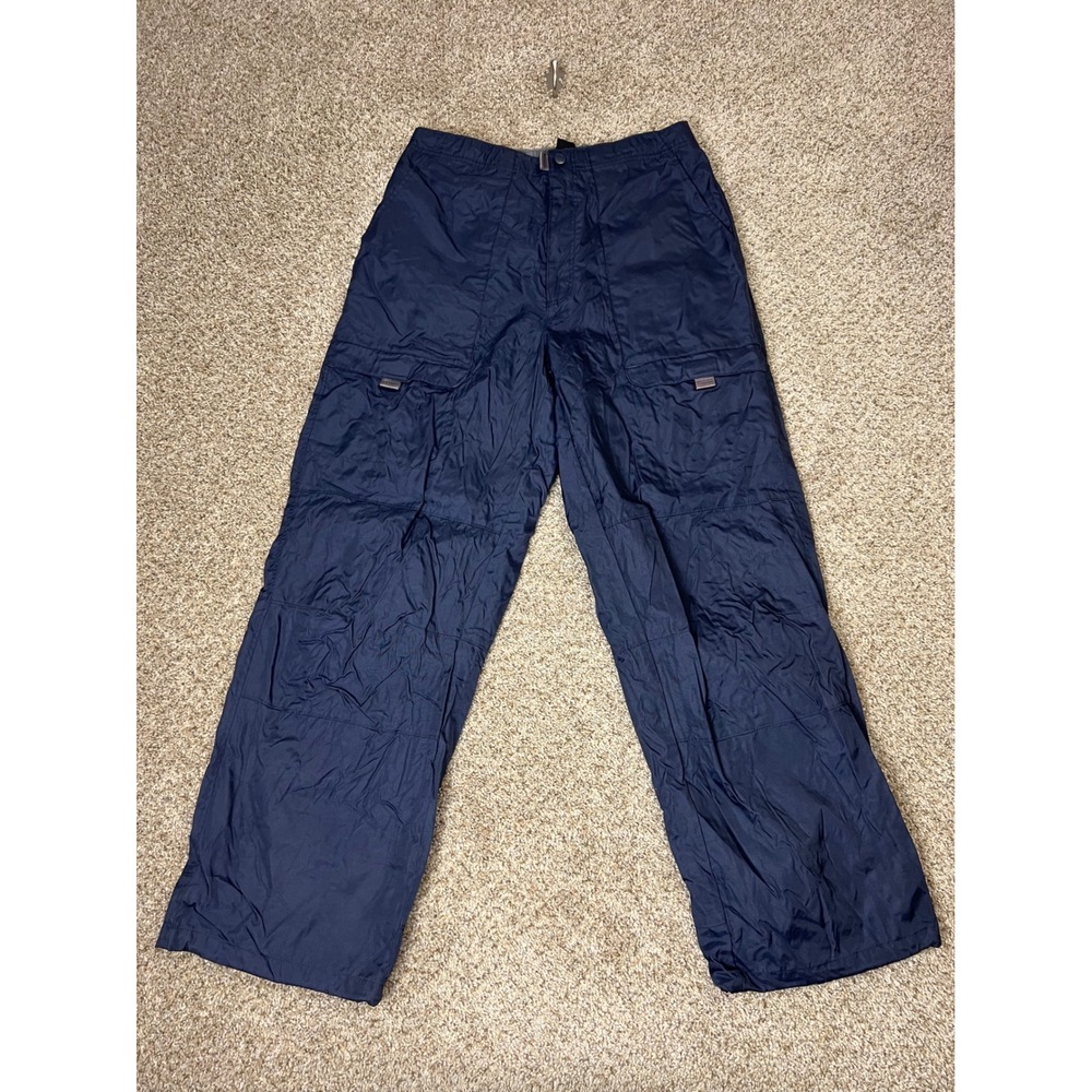 Colorado Mens Navy Blue Cargo Pants Lightweight Windbreaker Utility Trousers L